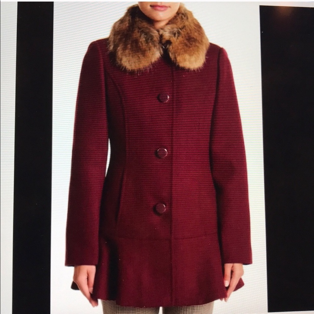 Kate spade wool coat with faux fur collar brand new with tag - Picture 5 of 8